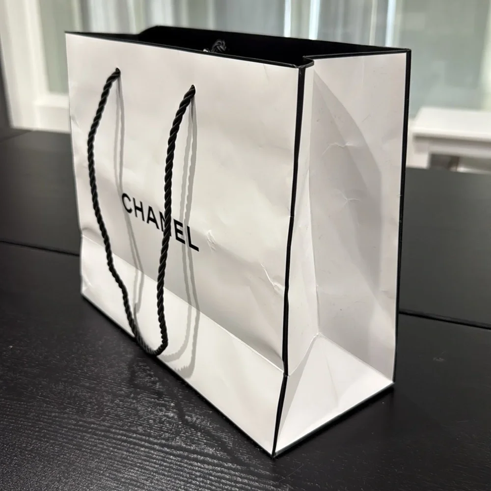 Chanel Classic White Shopping Gift Display Bag